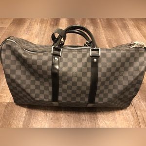 Louis Vuitton duffel bag number 50 grey/black